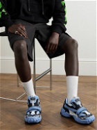 Off-White - Glove Leather and Mesh Sneakers - Blue