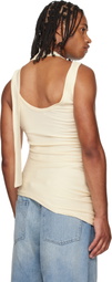 Jean Paul Gaultier Off-White 'Gaultier' Piercing Tank Top