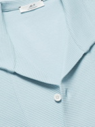 Mr P. - Waffle-Knit Cotton Shirt - Blue