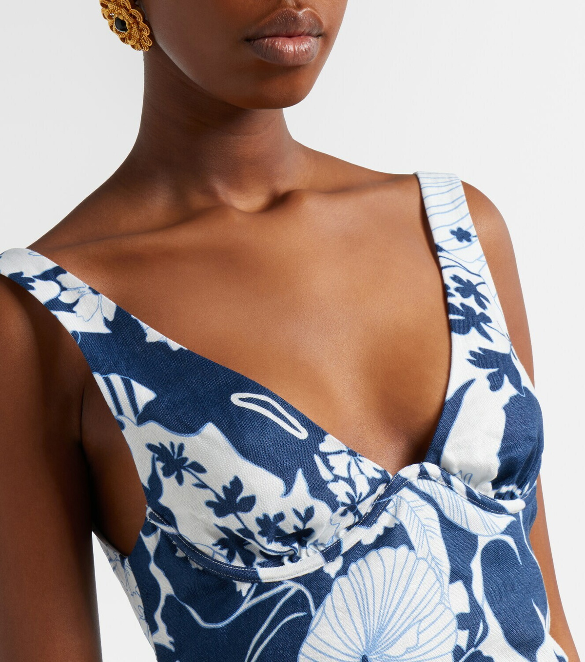 SIR Paradiso floral linen maxi dress