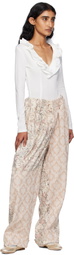 OPEN YY White Ruffle Bodysuit