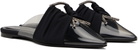Nensi Dojaka Black Pointed Toe Mule Flats