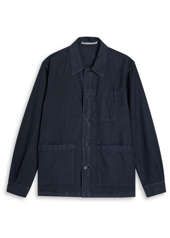 Photo: Norse Projects Julian Cotton-blend Overshirt Jacket Navy