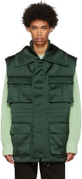 AMI Alexandre Mattiussi Green Polyester Vest