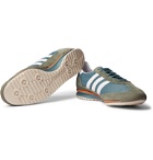 adidas Originals - SL 72 Faux Leather, Faux Suede and Shell Sneakers - Green