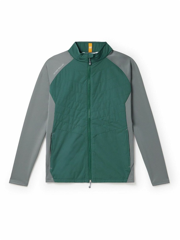 Photo: Peter Millar - Merge Elite Hybrid Quilted Shell and Jersey Golf Jacket - Green