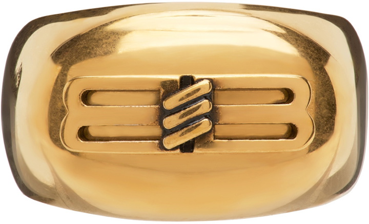 Photo: Balenciaga Gold 'BB' Icon Ring