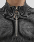 Jw Anderson Can Puller Half Zip Jumper Grey - Mens - Half Zips|Zippers & Cardigans