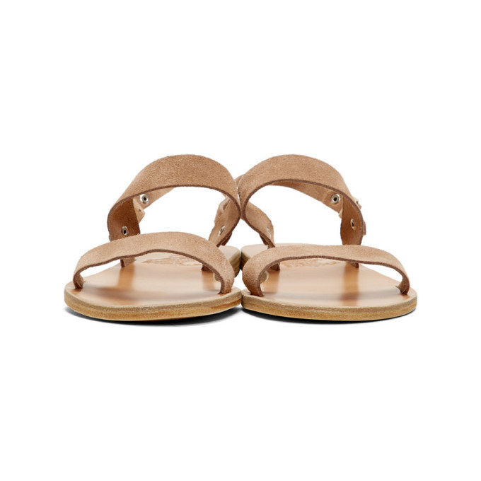 Ancient Greek Sandals Tan Suede Clio Sandals Ancient Greek Sandals