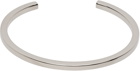 MM6 Maison Margiela Silver Logo Cuff Bracelet