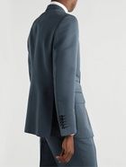 TOM FORD - Shelton Slim-Fit Cotton and Silk-Blend Suit Jacket - Blue