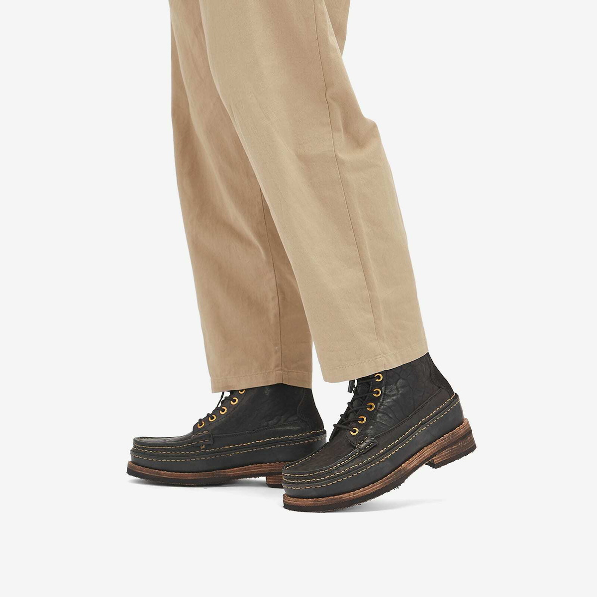 Visvim Men's Grizzly Camper Hi-Folk in Black Visvim