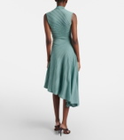 Alaïa Ray asymmetric virgin wool midi dress