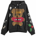 SKIMS Men's x Cactus Plant Flea Market Hoodie in Onyx Teddy Bear Print