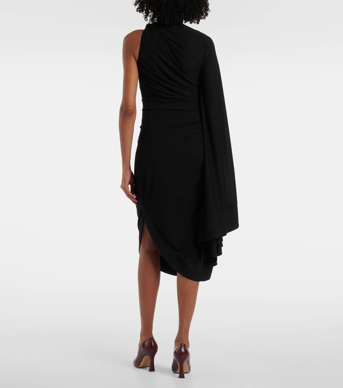 Bottega Veneta Embellished draped jersey midi dress