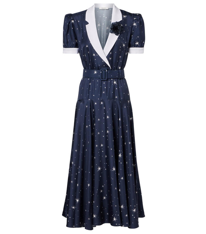 Photo: Rodarte Printed silk twill midi dress