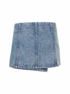 RE/DONE - Asymmetric Cotton Denim Mini Skirt