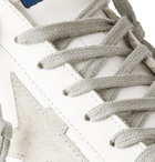 Golden Goose - Superstar Distressed Leather and Suede Sneakers - White