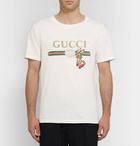 Gucci - Embellished Printed Cotton-Jersey T-Shirt - Men - Cream