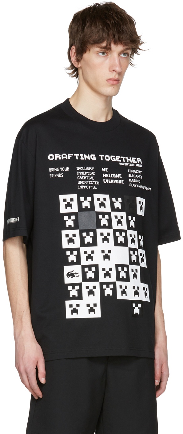 Lacoste Black Minecraft Edition Cotton T-Shirt Lacoste