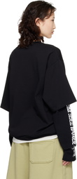 LU'U DAN Black Double Deck T-shirt