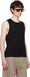 AMI Paris Black 'Ami de Coeur' Classic Fit Tank Top