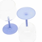 HAY Tint Wine Glass - Set of 2 in Clear/Jade Light Blue 