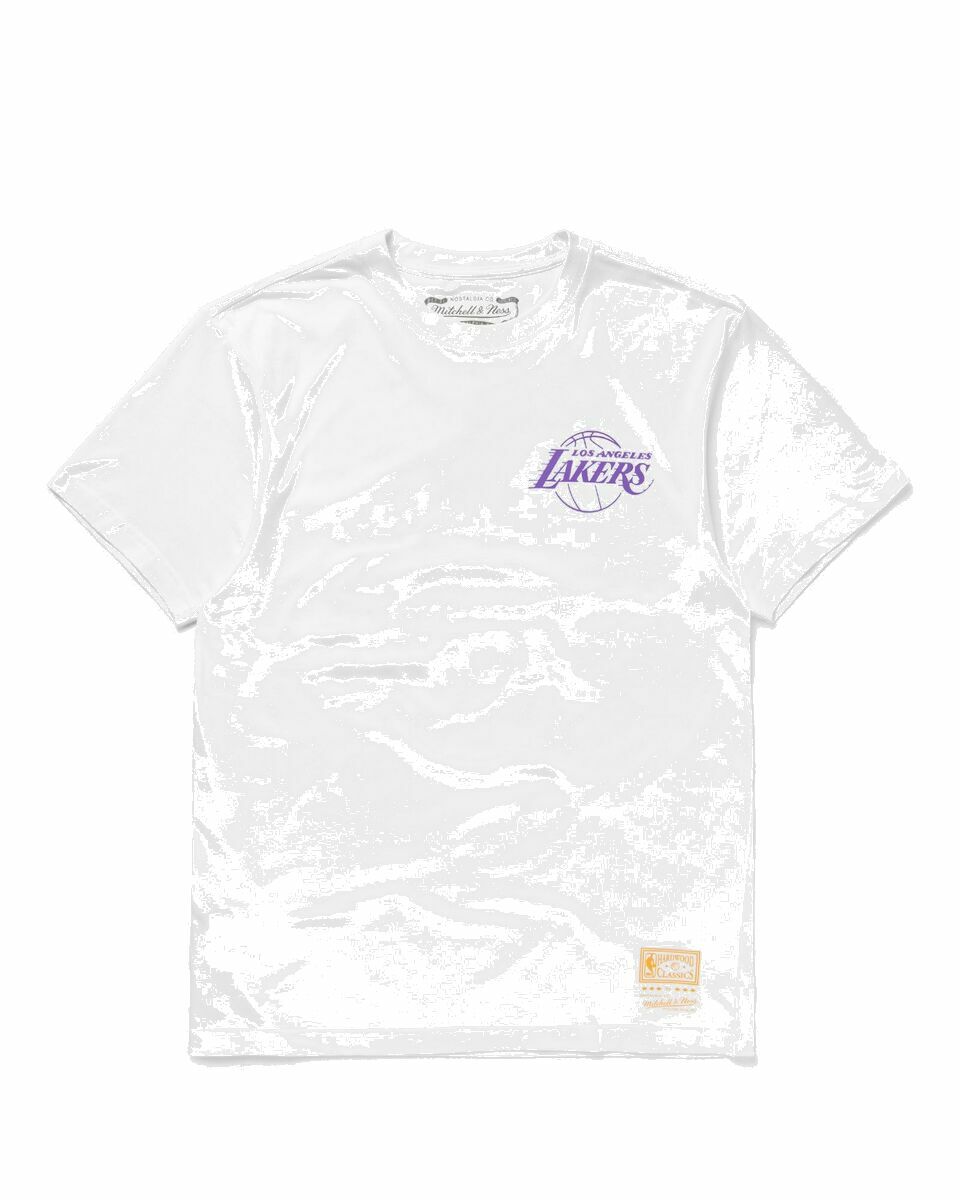 Photo: Mitchell & Ness Nba Merch Take Out Tee Lakers White - Mens - Shortsleeves