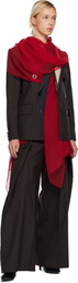 sacai Brown & Red Suiting Blazer