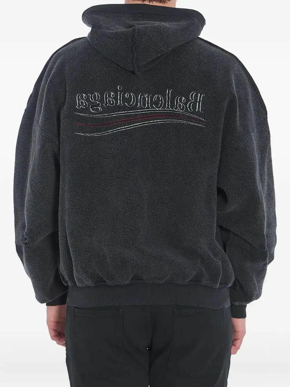 【BALENCIAGA】Inside Out Medium Fit Hoodie / LIGHT GRAY Buy Balenciaga Inside Out Hoodie 'Light Heather Grey/Black