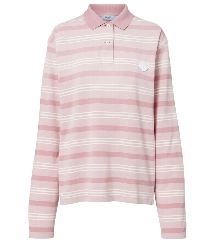 Photo: Prada Striped cotton piqué polo shirt