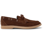Brunello Cucinelli - Suede Boat Shoes - Dark brown