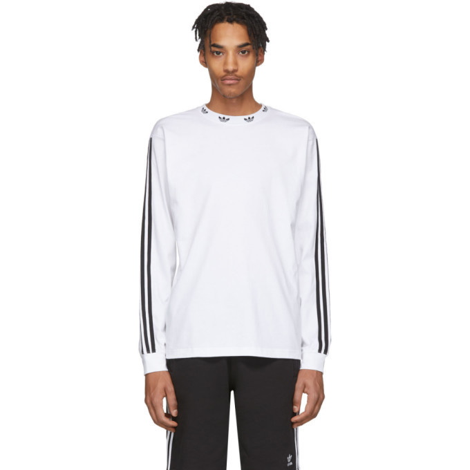 Photo: adidas Originals White Trefoil Long Sleeve T-Shirt