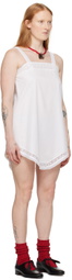 Bode White Convertible Teddy Minidress