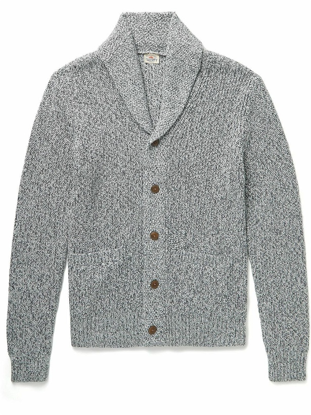 Photo: Faherty - Shawl-Collar Cotton and Cashmere-Blend Cardigan - Gray