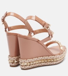 Christian Louboutin Pyraclou 110 leather espadrille wedges