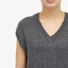 Auralee Women's Wool Cashmere Silk Knit Vest in Gray
