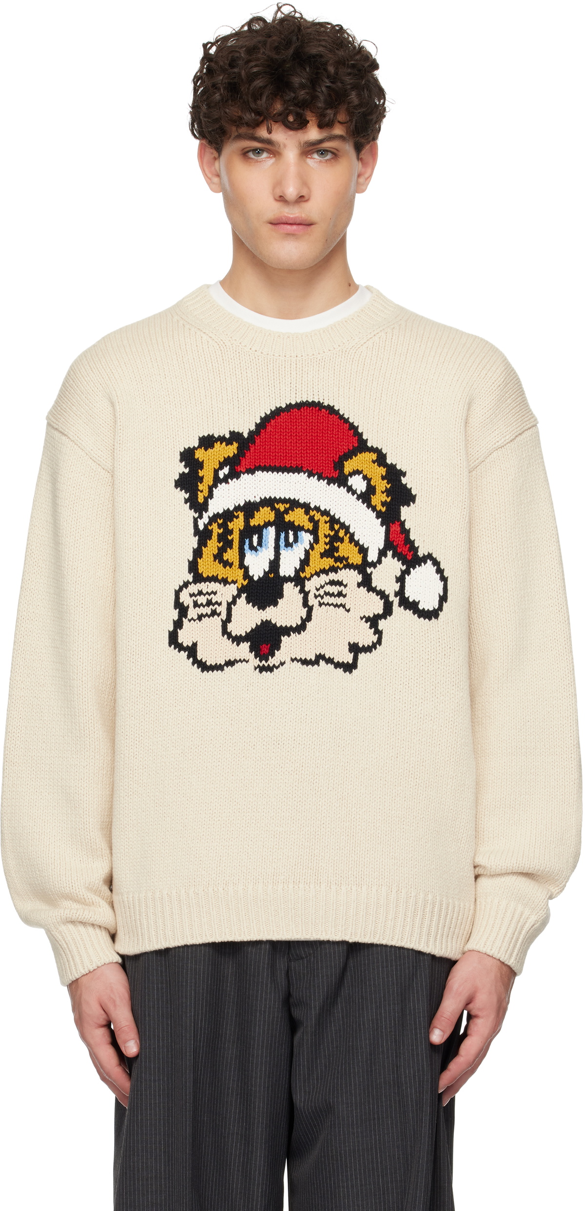 Kenzo Off-White Kenzo Paris VERDY Edition Intarsia Sweater Kenzo