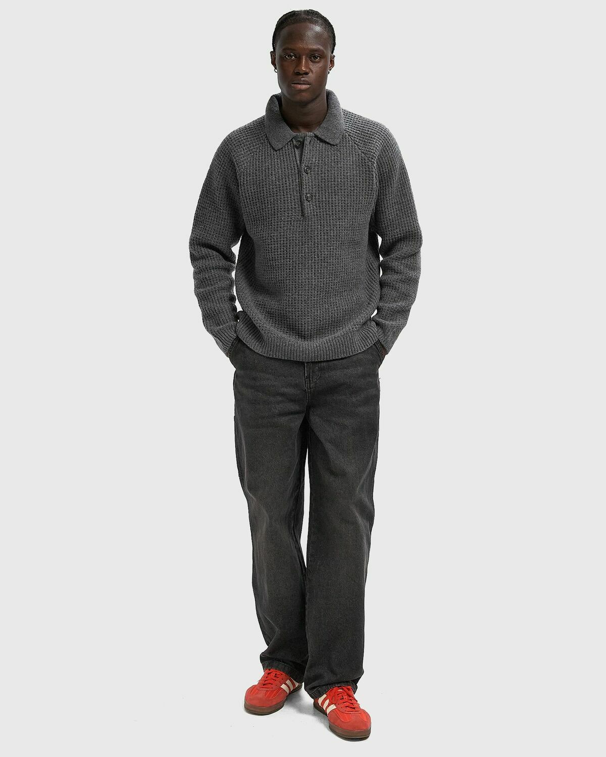 CLOSED KNITTED POLO Grey Men