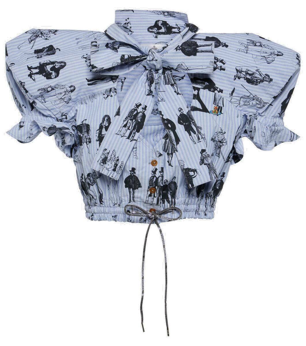VIVIENNE WESTWOOD☆関税込☆Beaプリントドレープコットントップ VIVIENNE WESTWOOD Bea printed draped cotton top | NET-A-PORTER