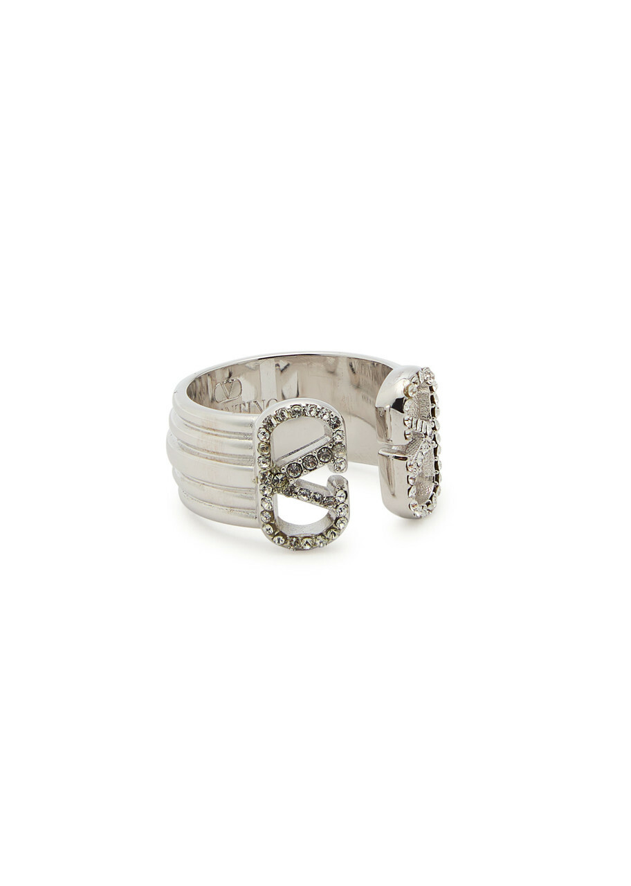 Valentino Garavani Vlogo Swarovski Crystal-embellished Ring Gold