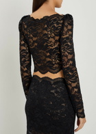 Rabanne Off-the-shoulder Lace Crop top Black
