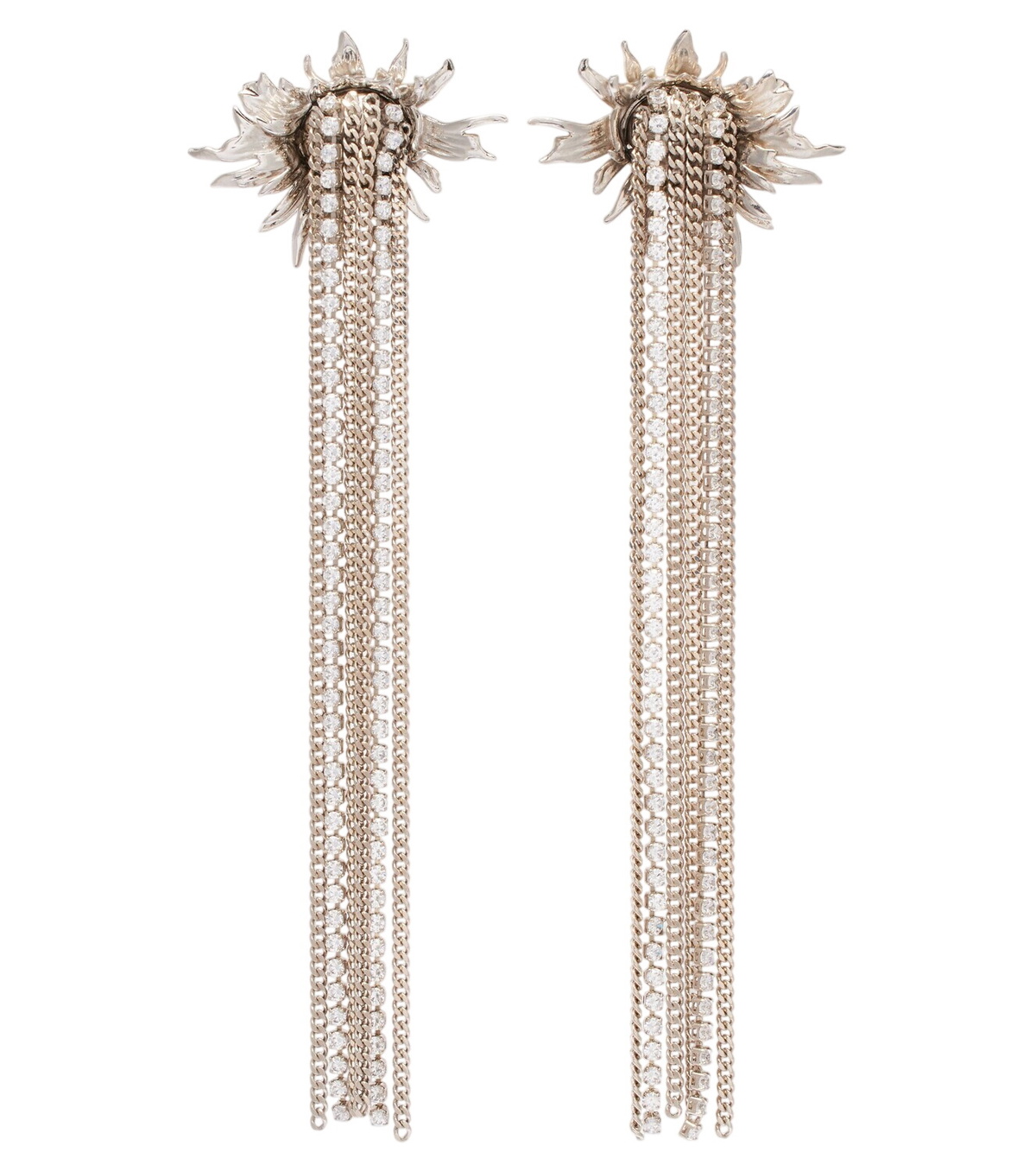 Alexander McQueen Triple Hoop embellished single ear cuff