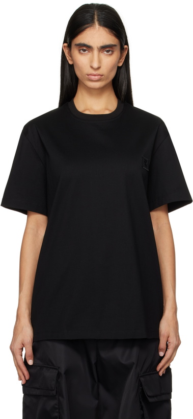 Photo: WOOYOUNGMI Black Metallic Graphic T-shirt