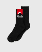 Rhude Moonlight Sport Sock Black/Red - Mens - Socks