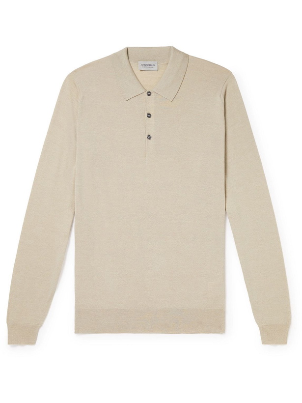 Photo: John Smedley - Belper Merino Wool and Sea Island Cotton-Blend Polo Shirt - Unknown