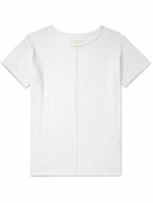 Greg Lauren - Panelled Cotton-Jersey T-Shirt - White