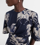 Altuzarra Kirsty printed cotton-blend wrap dress