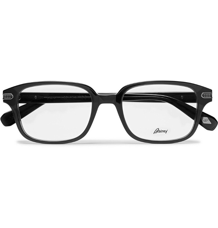 Photo: Brioni - Square-Frame Acetate Optical Glasses - Men - Black