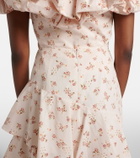Markarian Laura floral tiered cotton midi skirt